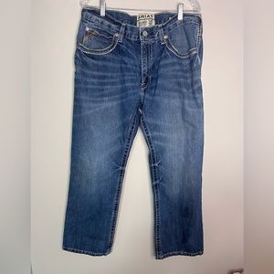 Ariat M3 Relaxed Men's Jeans 34x30 Distressed Mid Rise Straight